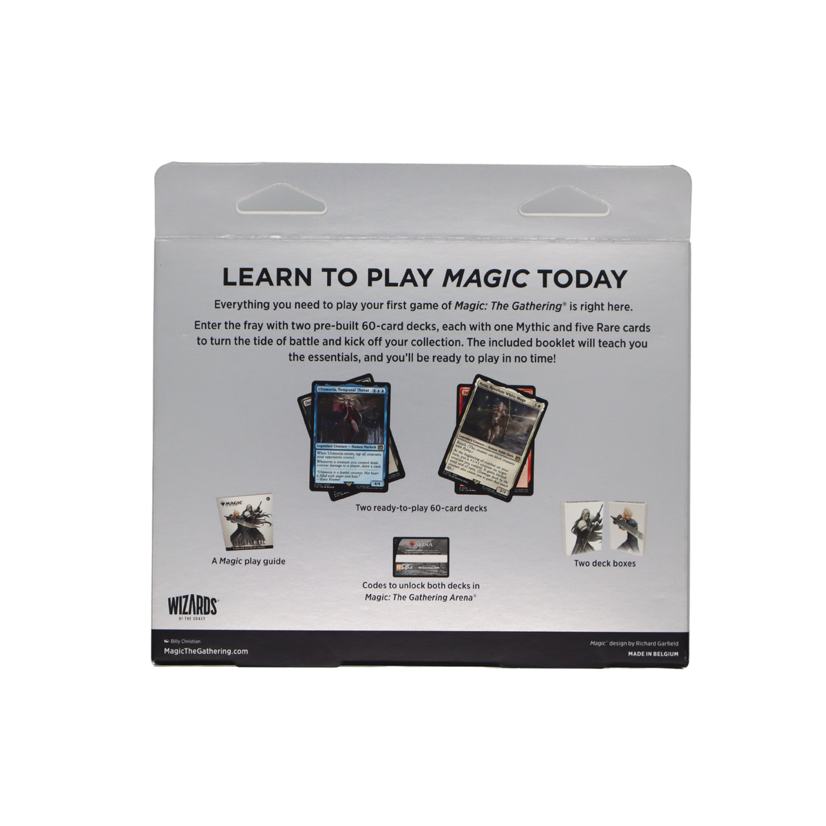 Achterkant van Magic: The Gathering Final Fantasy Starter Kit met inhoud en spelinformatie