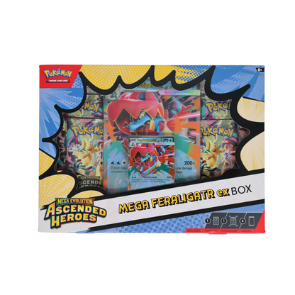 Pokémon Mega Evolution Ascended Heroes Mega Feraligatr ex Box met promokaart en 4 booster packs