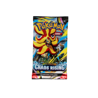 Pokémon Mega Evolution Chaos Rising booster pack met Mega Pyroar
