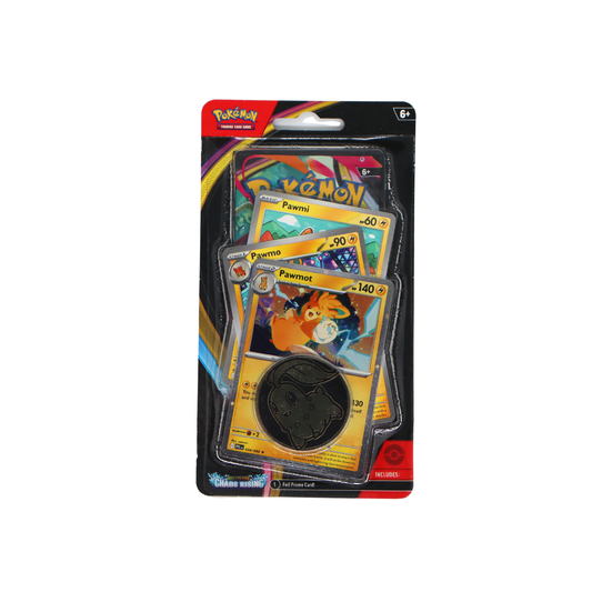 Pokémon Mega Evolution Chaos Rising checklane blister met Pawmi, Pawmo en Pawmot promo kaarten
