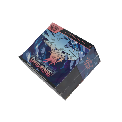 Pokémon Mega Evolution Chaos Rising Elite Trainer Box vanuit schuine hoek
