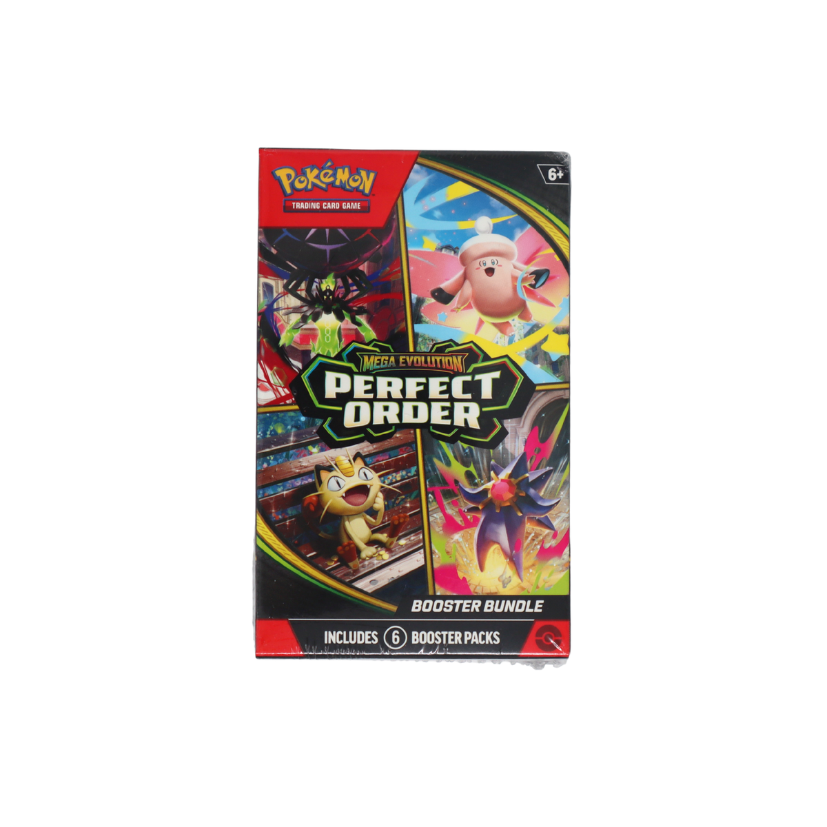 Pokémon Mega Evolution Perfect Order Booster Bundle met 6 booster packs voorkant