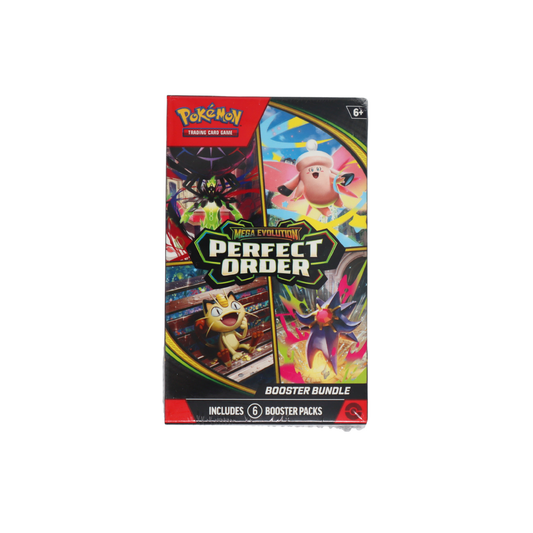 Pokémon Mega Evolution Perfect Order Booster Bundle met 6 booster packs voorkant