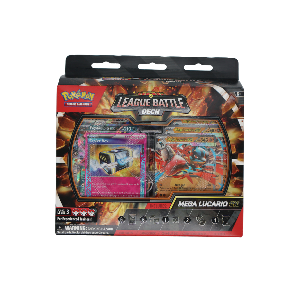 Pokémon Mega Lucario ex League Battle Deck voorkant met speelklaar deck