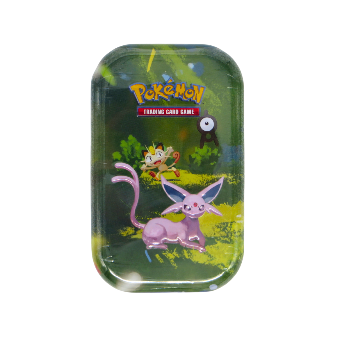 Pokémon TCG 30th Celebration Mini Tin met Espeon, Meowth en Unown