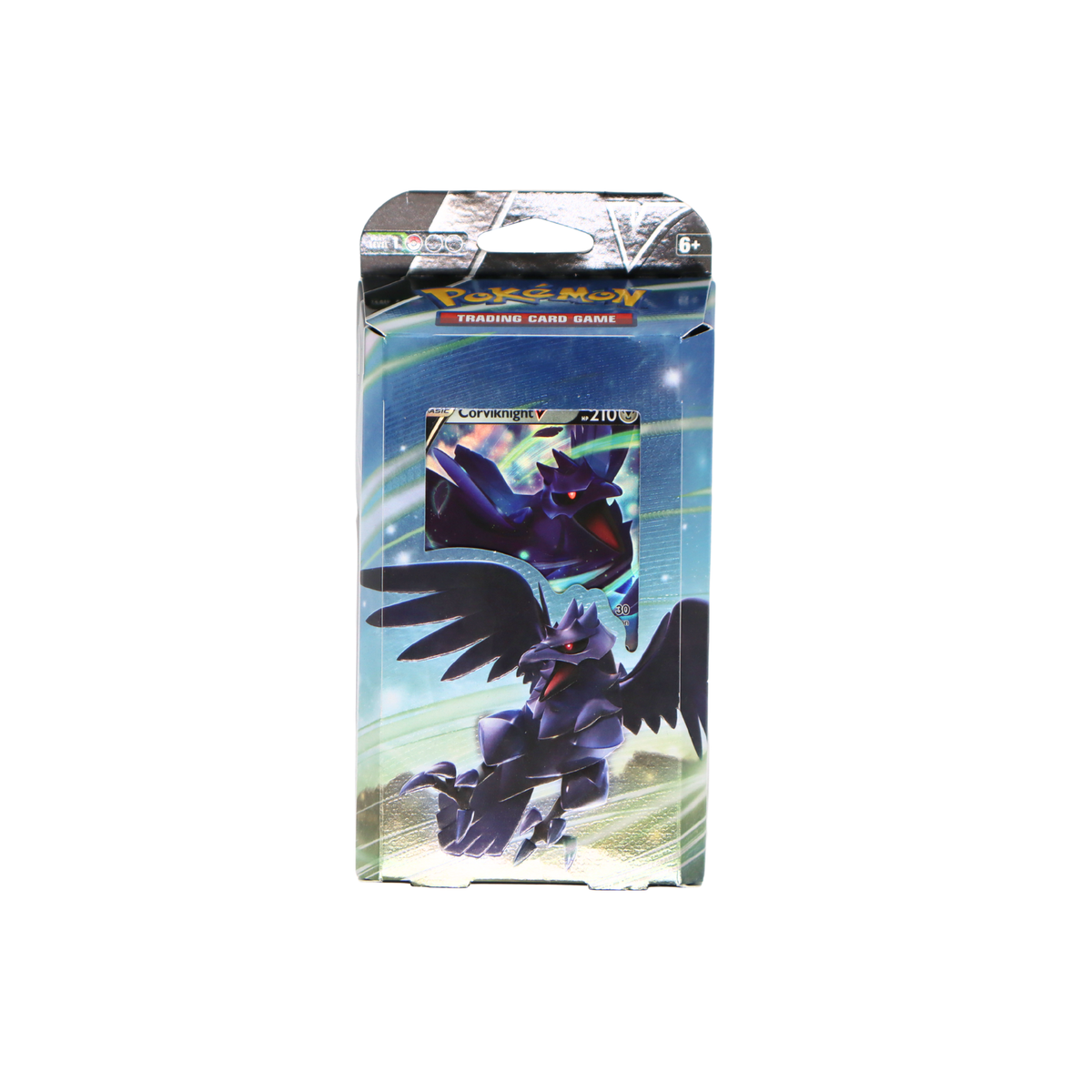 Pokémon TCG Corviknight V Battle Deck voorkant met Corviknight V promokaart