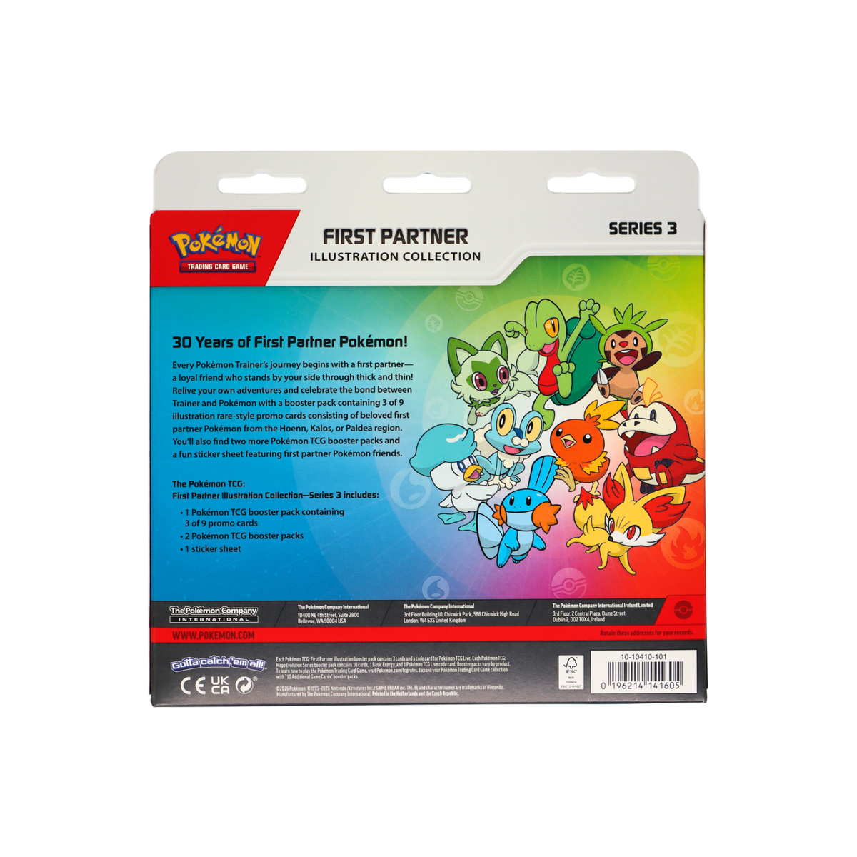 Pokémon TCG First Partner Illustration Collection Series 3 achterkant