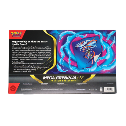 Pokémon TCG Mega Greninja ex Premium Collection achterkant