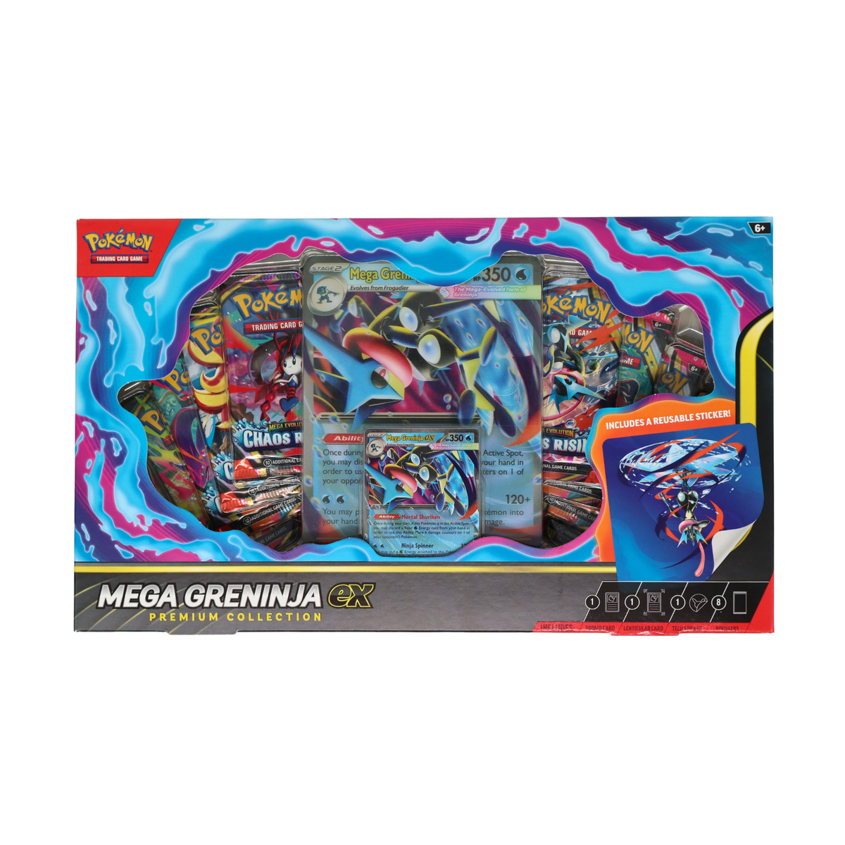 Pokémon TCG Mega Greninja ex Premium Collection met booster packs