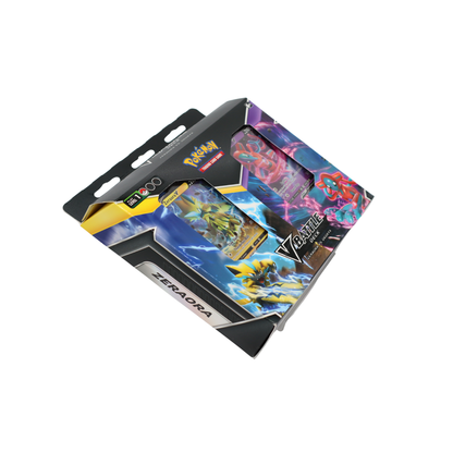 Pokémon TCG V Battle Deck Zeraora vs Deoxys vanuit schuin bovenaanzicht