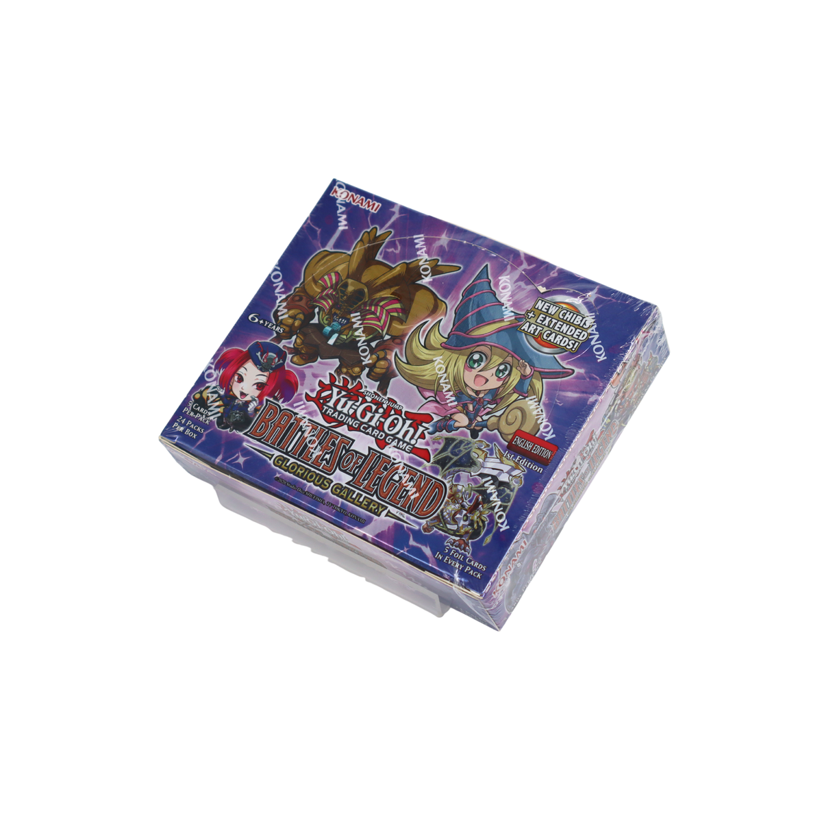 Yu-Gi-Oh! Battles of Legend Glorious Gallery boosterbox schuin vooraanzicht